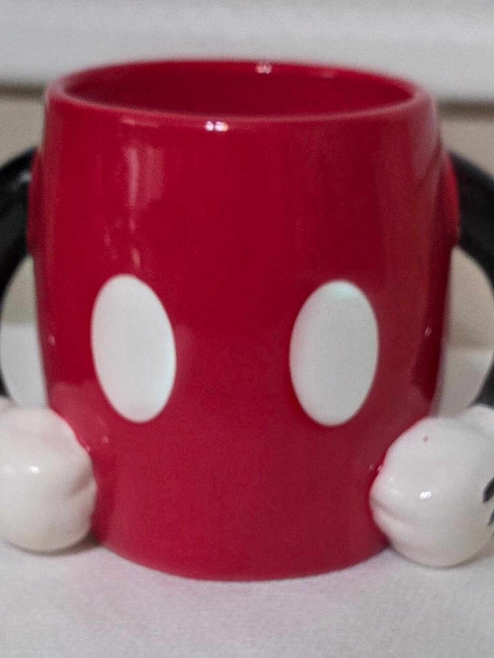 Disney Galerie Mickey Mouse Mug Red Pants White Buttons Double Arm Handles